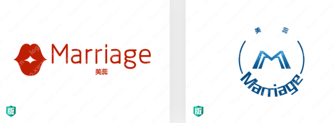 英文婚礼Logo设计：“Marriage”——美蕊