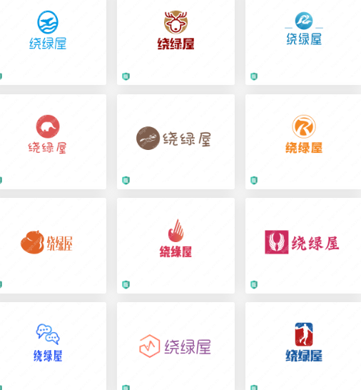 生鲜水果电商行业logo设计案例：绕绿屋