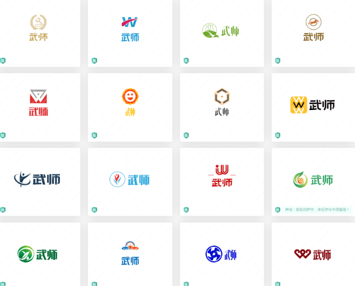 散打培训行业logo设计案例合集：武师