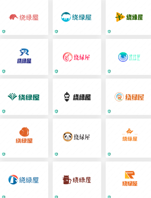 生鲜水果电商行业logo设计案例：绕绿屋