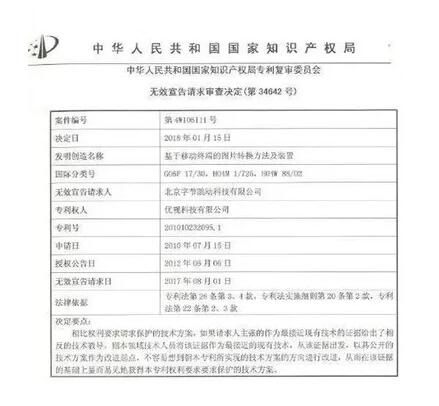 今日头条无效UC专利失败，或将面临1200万元处罚