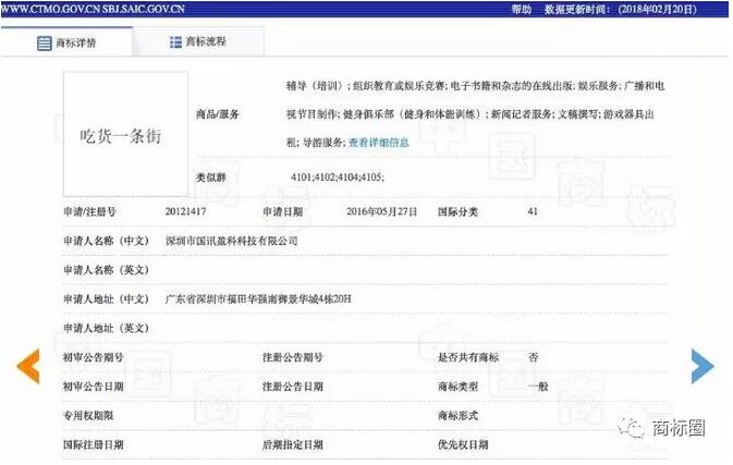 “吃货一条街、寻欢、艳遇”商标相继被驳回，理由竟是“因为格调不高”