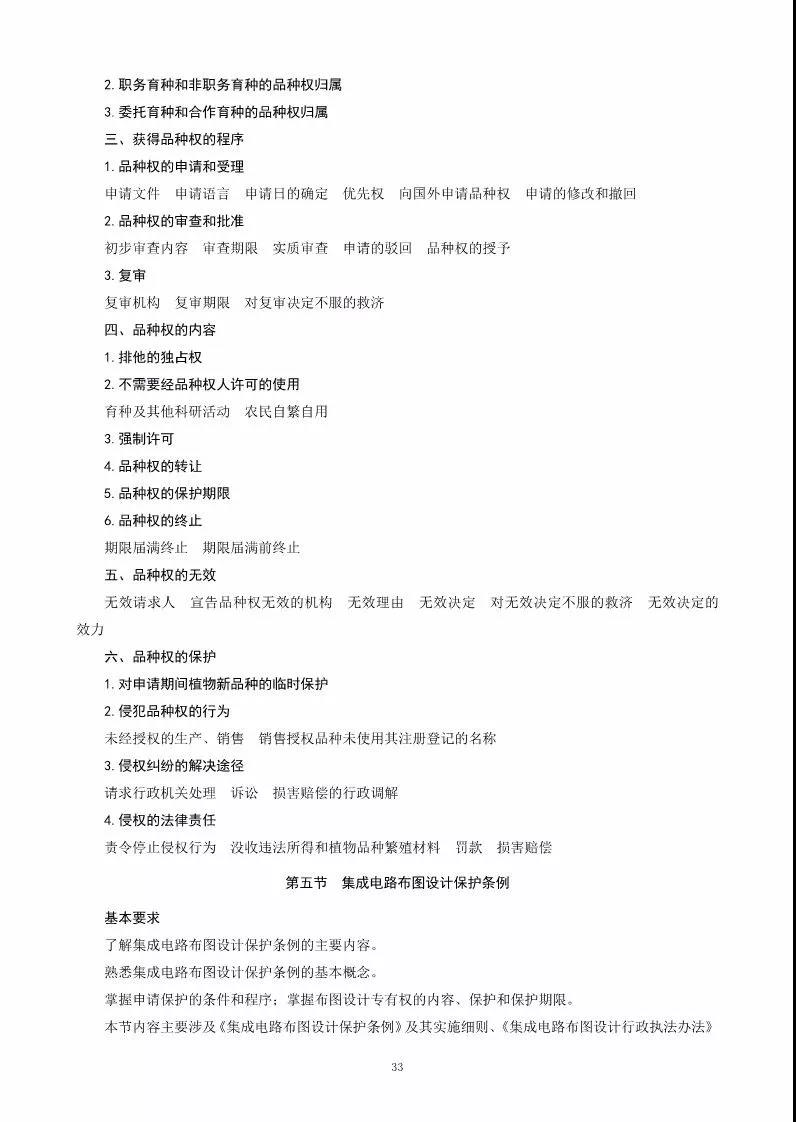 关于公布《2018年全国专利代理人资格考试大纲》的通知