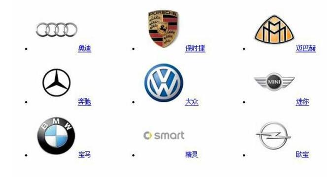 汽车商标象征着汽车的等级和特征 以及汽车设计师的巧夺天工