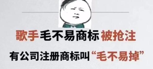 歌手毛不易商标被抢注 有公司注册商标叫“毛不易掉”