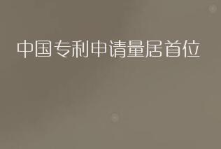 中国专利申请量居首位，申请量是美国的两倍，科技创新力领先于日本