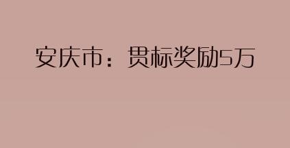安庆市：专利资助3万，贯标奖励5万，高企认定补助20万