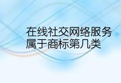 在线社交网络服务属于国际商标分类的第几类注册商标？