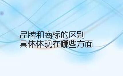品牌和商标的区别具体体现在哪些方面