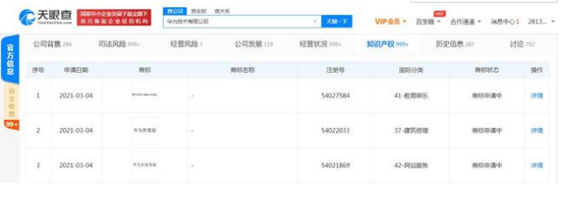 华为申请注册“华为智慧屋”“华为全屋智能”等商标
