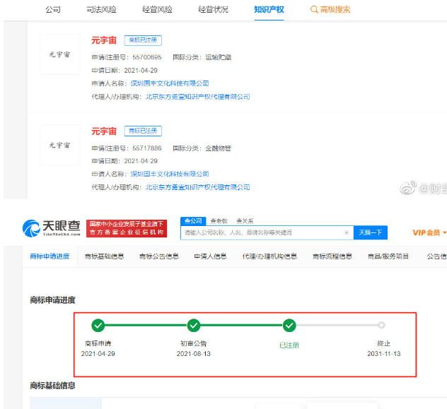 2021年12月9日早讯：大润发申请10年鱼商标被驳回；已有元宇宙商标注册成功