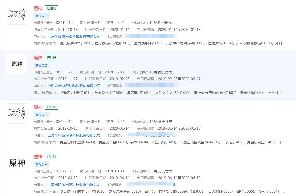 6月全球热门移动游戏收入榜：米哈游《原神》位列第二，“原神”商标分类涉及众多