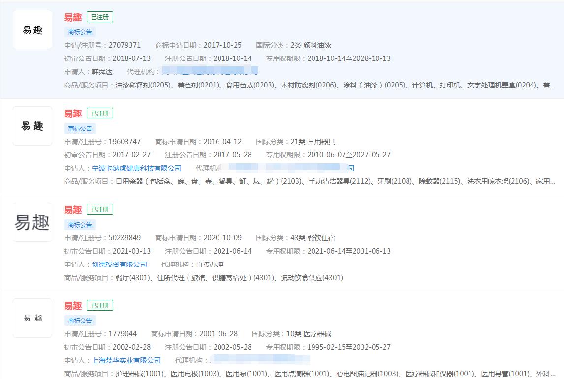 电商网站易趣网宣布将于8月关闭，“易趣”商标分类涉及众多