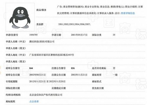QQ企鹅图形商标不再完全属于腾讯了