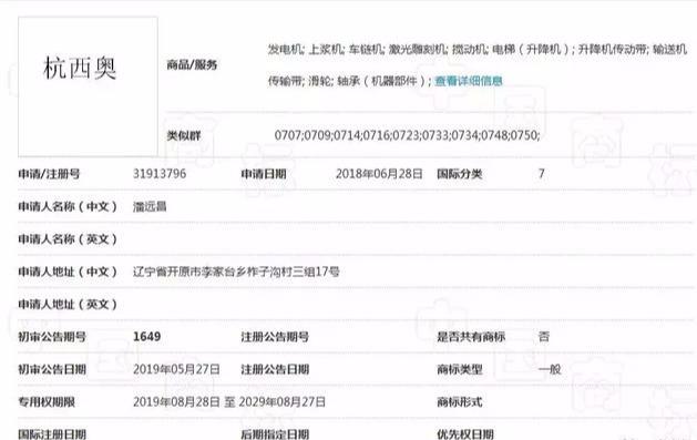 520万购买“西奥”电梯商标!又因“杭西奥”商标把对方起诉