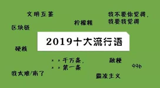 2019年十大流行语出炉,有的已被抢注成商标,快看还有哪些漏的