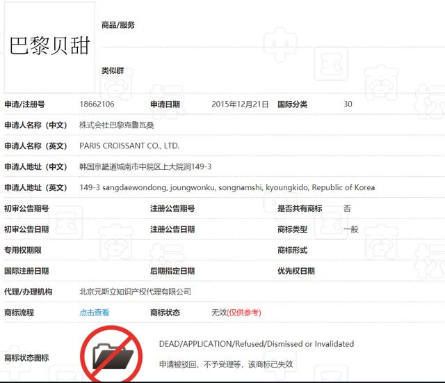 韩国企业“巴黎系”商标不允注册,英文商标或将无效,须考虑法律