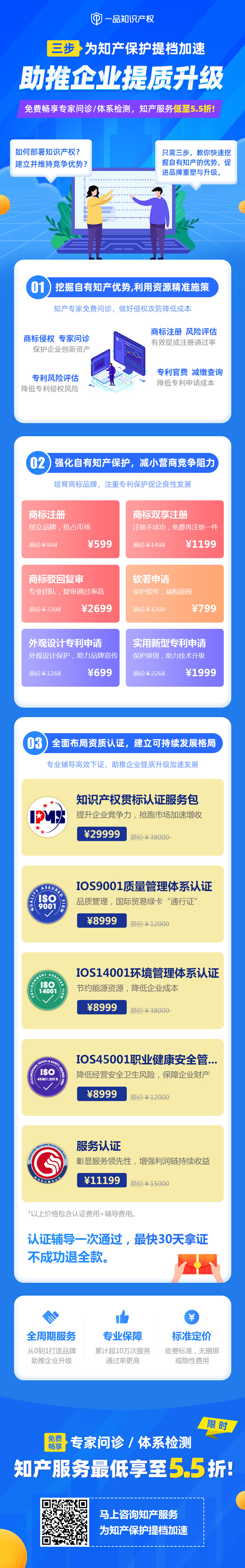 三步为知产保护提档加速 助推企业提质升级，知产服务低至5.5折!