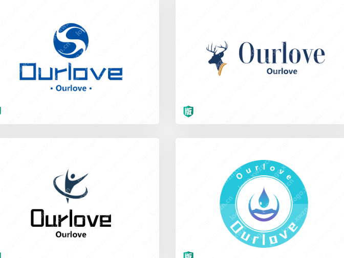婚礼logo设计作品分享：“Ourlove”——欧恋，马上领证的快来看看吧