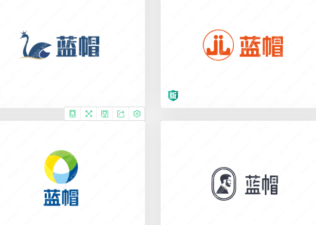 分享一组蓝帽logo，简单、实用、高效