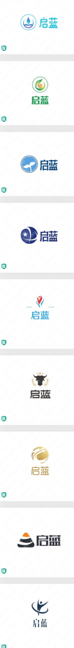 15个“启蓝”logo设计赏析，不同风格设计
