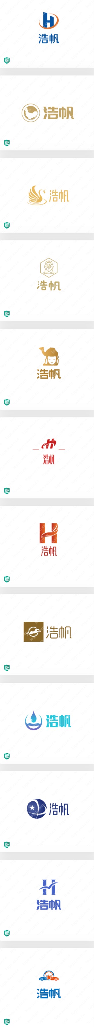 “浩帆”logo设计，寓意一帆风顺，该如何设计呢