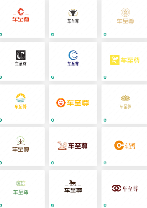 汽车美容维修店的LOGO设计：车至尊