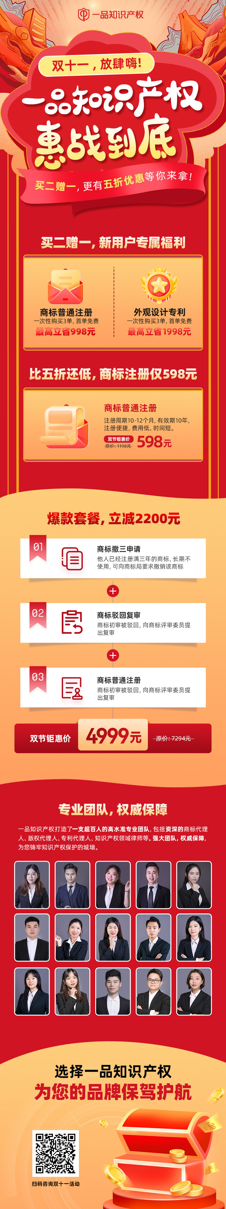 双十一，放肆嗨!一品知识产权， 惠战到底!