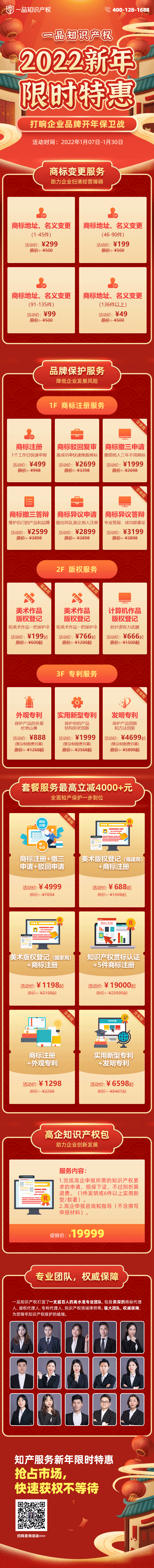 【新年特惠】一品知识产权服务49元起，爆款套餐最高立减4000+